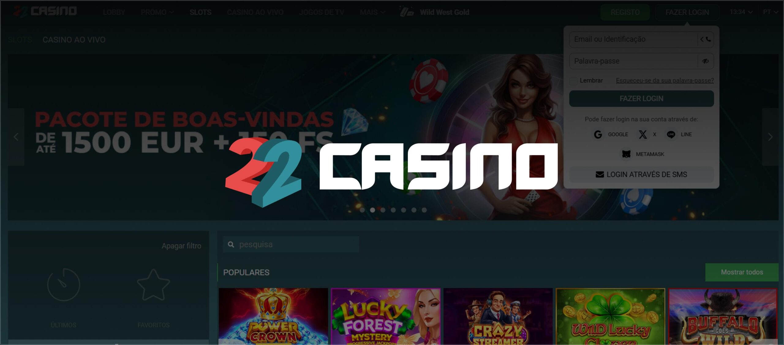 22Casino Ofertas de Bónus